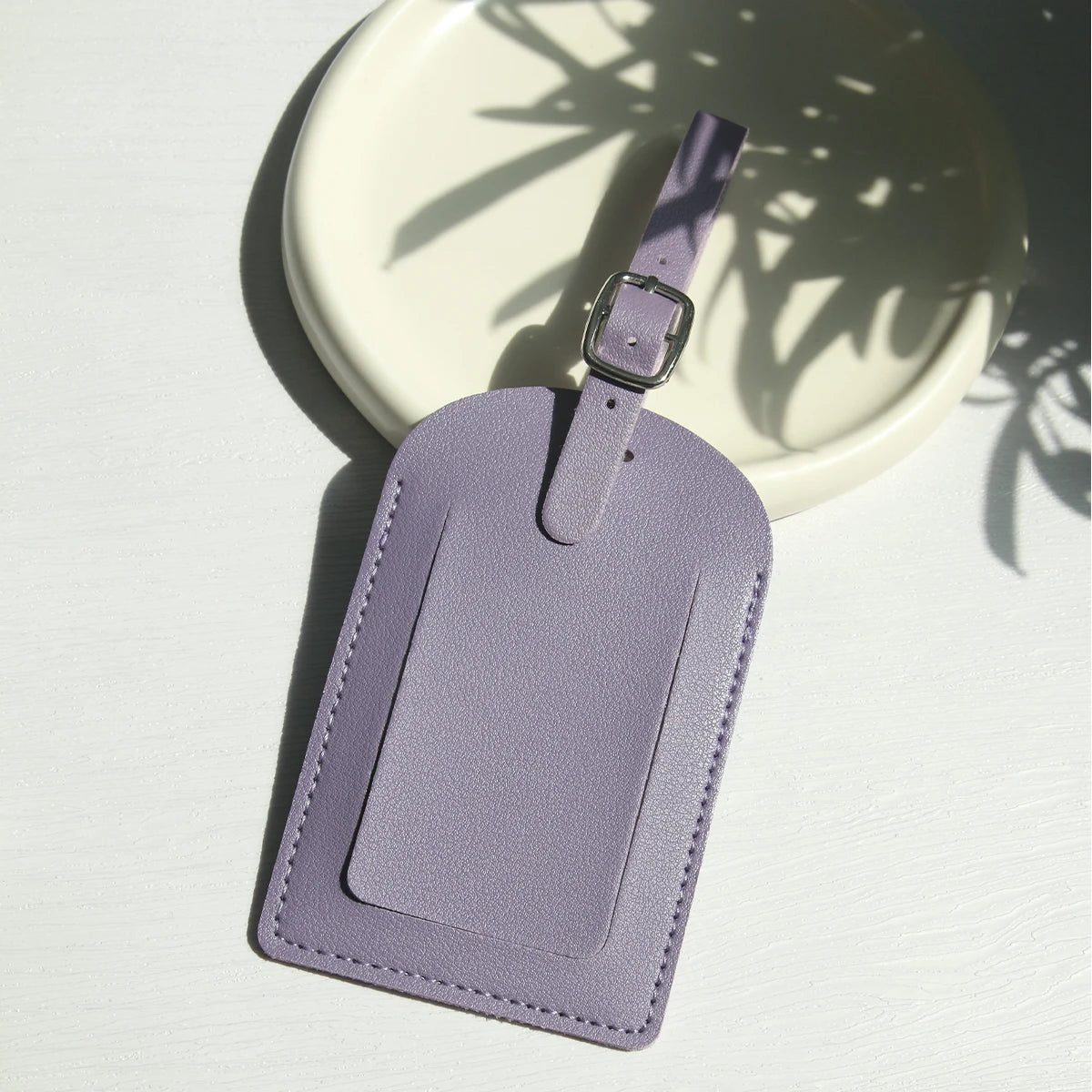 Faux Leather Luggage Tags for Men Women Suitcase Labels Baggage Tote Bag Tag ID Tags with Full Back Privacy Cover for Travel